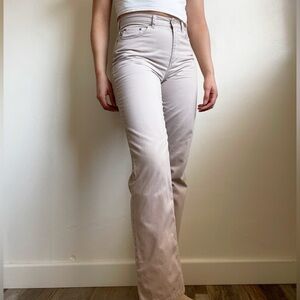 Ralph Lauren Vintage 2000s High Rise Cream Straight Leg Jeans Heritage